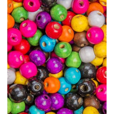 Dala Coloured Wooden Craft Beads 30 piece